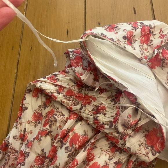 Free People Women’s Keep You Mini Dress New Floral Print Lined Cotton size M - Picture 12 of 15